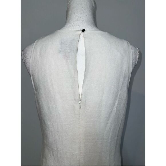Women’s White Linen Blend Sheath Dress 8 - Picture 4 of 12